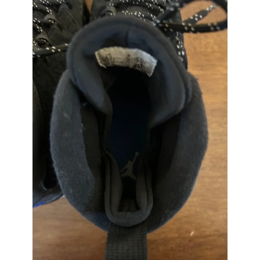 Size 8.5 Nike Air Jordan 9 Retro Mens Black Blue Basketball Suede Shoes Sneakers